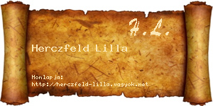 Herczfeld Lilla névjegykártya